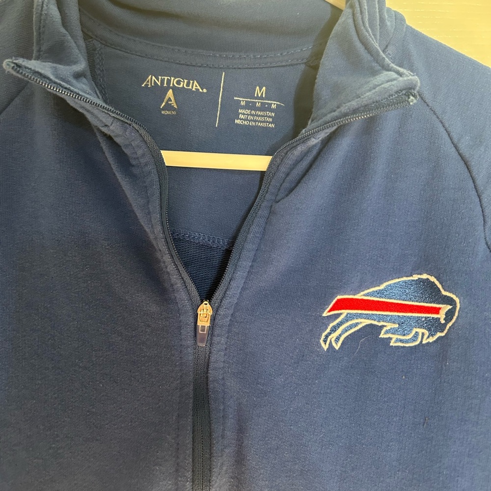 Antigua Navy and Red Quarter-Zip Pullover - Picture 5 of 5